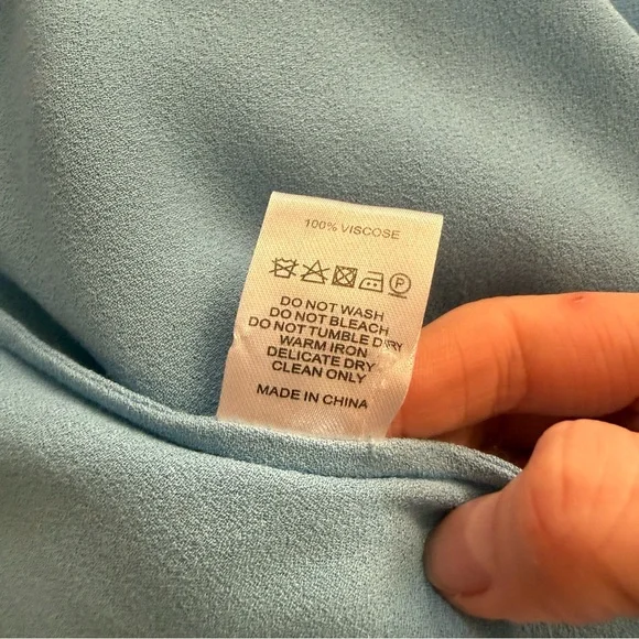 Goat by JANE ATELIER Baby Blue Self Tie Bow Blouse US 4 - Picture 8 of 8